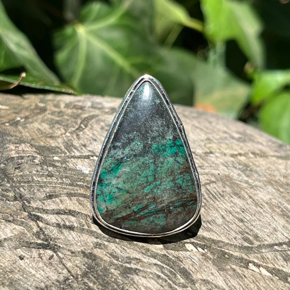 Size 8.75‎ 925 silver plated African turquoise ring